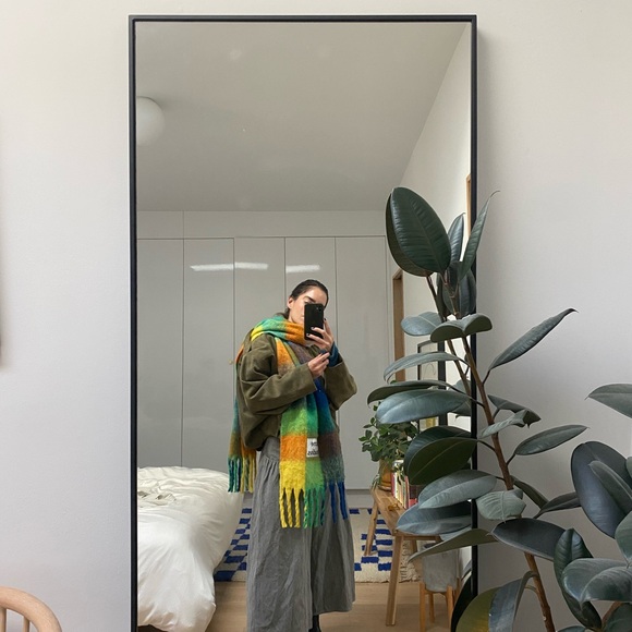 Acne Studios Multicolor Mohair Checked Scarf - Picture 5 of 5